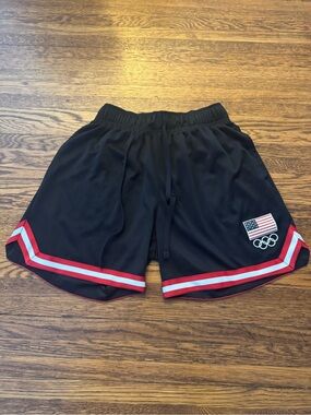 Team USA Basketball Shorts SZ Medium Black Jack Olympic